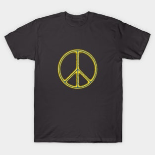 Peace Symbol in Ukraine Flag Colors T-Shirt